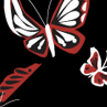 Ife red and white butterflies